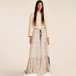 J Crew Tiered Chiffon Maxi Skirt